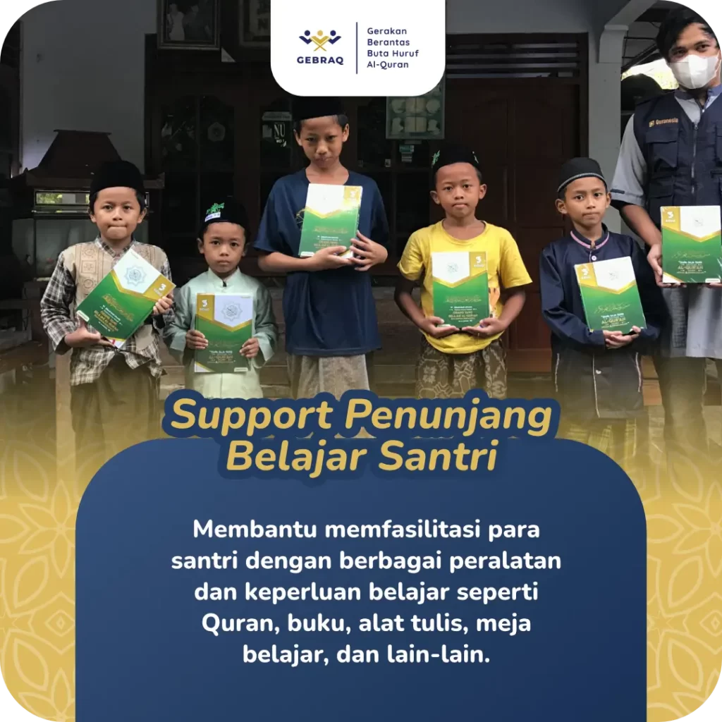 Support Penunjang Belajar Santri